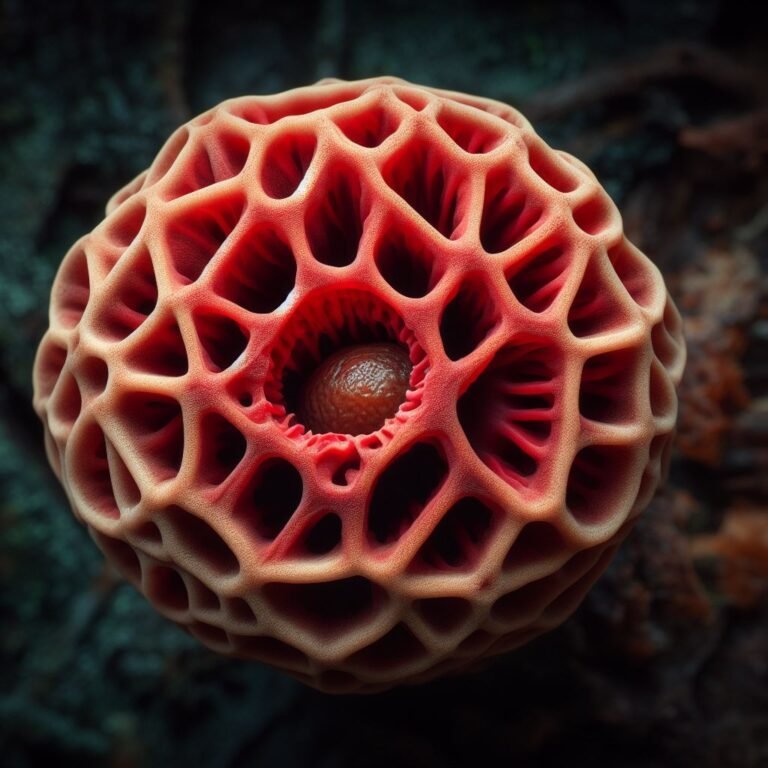Clathrus ruber, el corazón del diablo