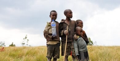 children, burundi, bottle