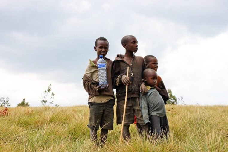 children, burundi, bottle
