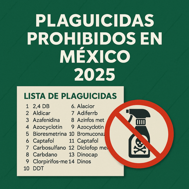 Prohibición de 35 plaguicidas en México 2025: impacto, salud y agricultura sostenible