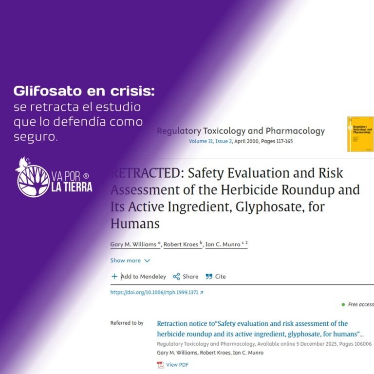 Glifosato en crisis: se retracta el estudio que lo defendía como seguro