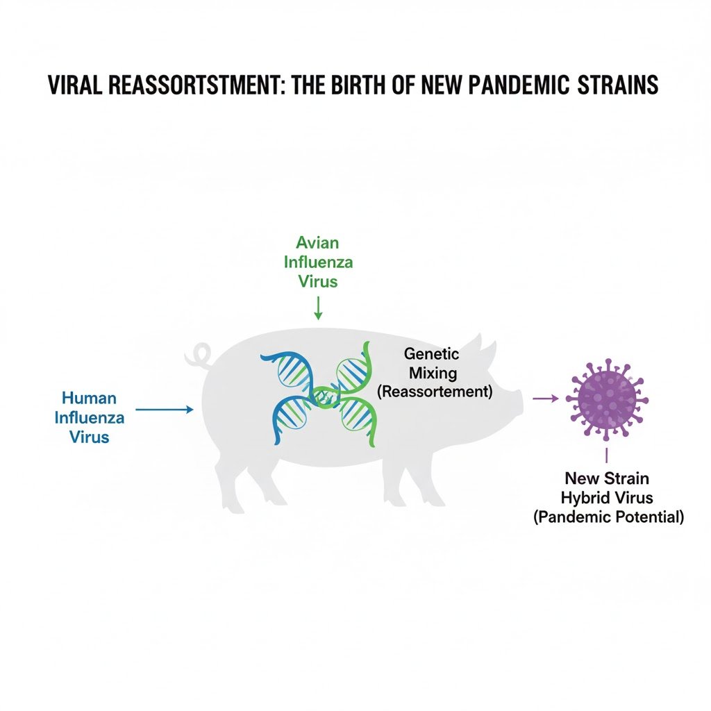 gripe, recombinación, influenza