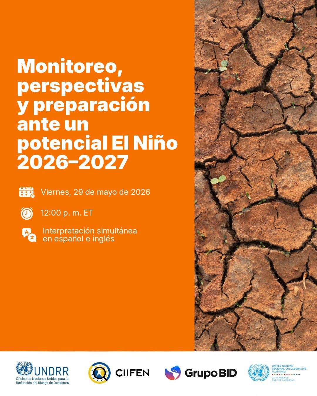 Webinar: Monitoreo, perspectivas y preparación ante un potencial El Niño 2026–2027 2 UNDRR El niño